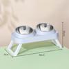 New Portable Pet Feeder 15° Elevated Non-Slip Base Cat Bowl Foldable Stainless Steel Dog Bowls For Cats