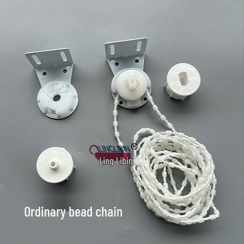Roller Blind Accessories: Curtain Cord Reel Hand-Pull Bead Rope Roll, Pull Cord Type Lifting, Hole-Free Square Bead.