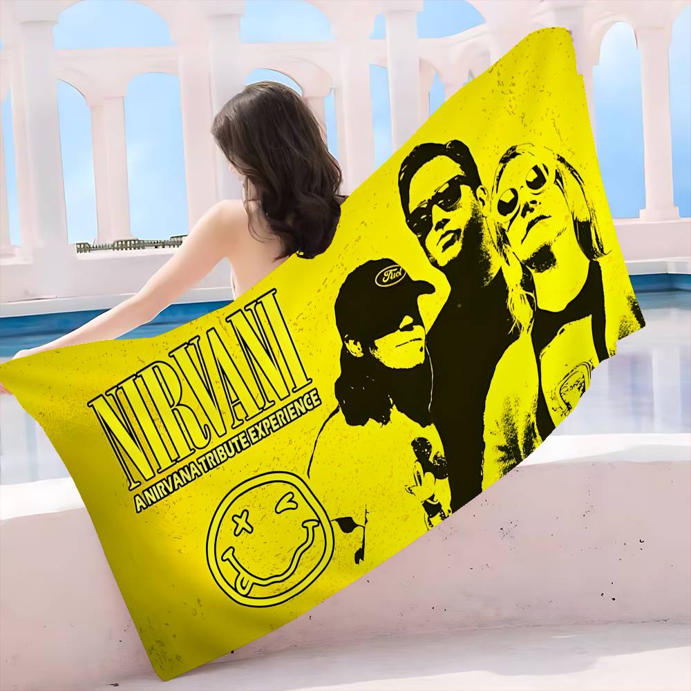 Jmg Household Supplies N-Nirvanas Microfiber Printed Beach Towel Mountain Climbing Yoga Beach Swimming Running Absorbent Soft Towel