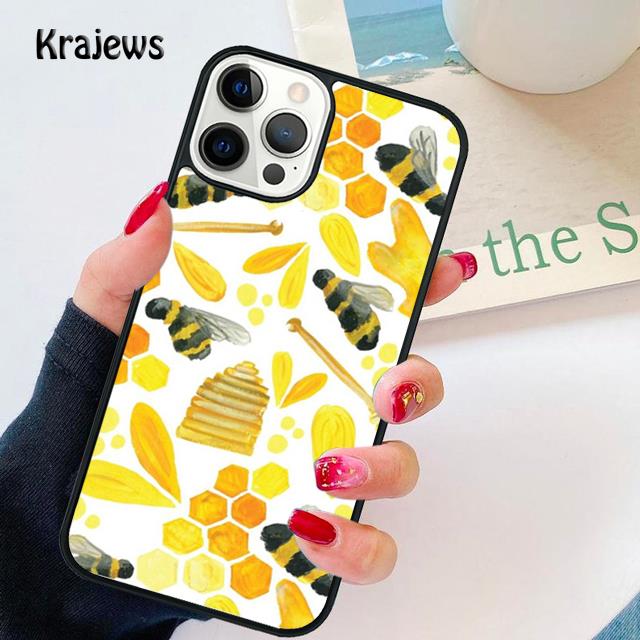 Bee Bumblebee Pattern soft Phone Case Cover For iPhone 17 Air 16 15 14 plus 11 12 13 pro max coque Shell Fundas