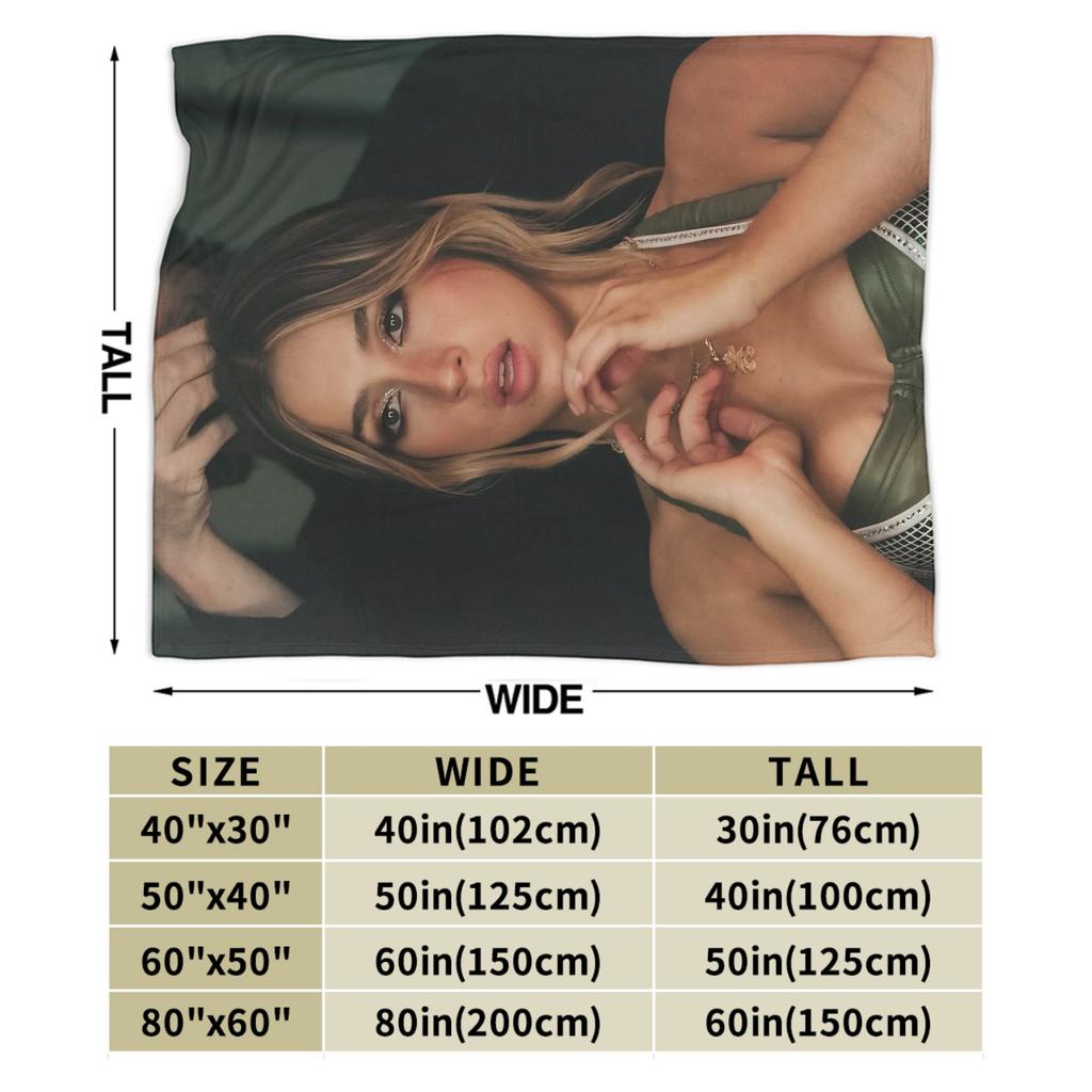Miss Possessive Tour Tate McRae Flannel Blankets Winter Soft Throw Blanket for Child Living Room Funny Bedspread Bed Cover