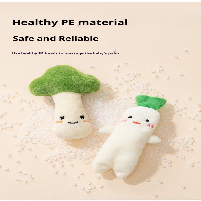 1/2PCS Baby Soothing Toy Plush Fruit Doll Infant Anti Startle Sleep Aid Holding Ring Newborn Comfort Toy