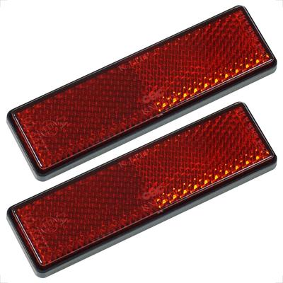 Reflector, Reflector, Stick, Motorcycle, Auto Tape Type, For Vehicle Inspection, Red, General Purpose, 2 Pieces