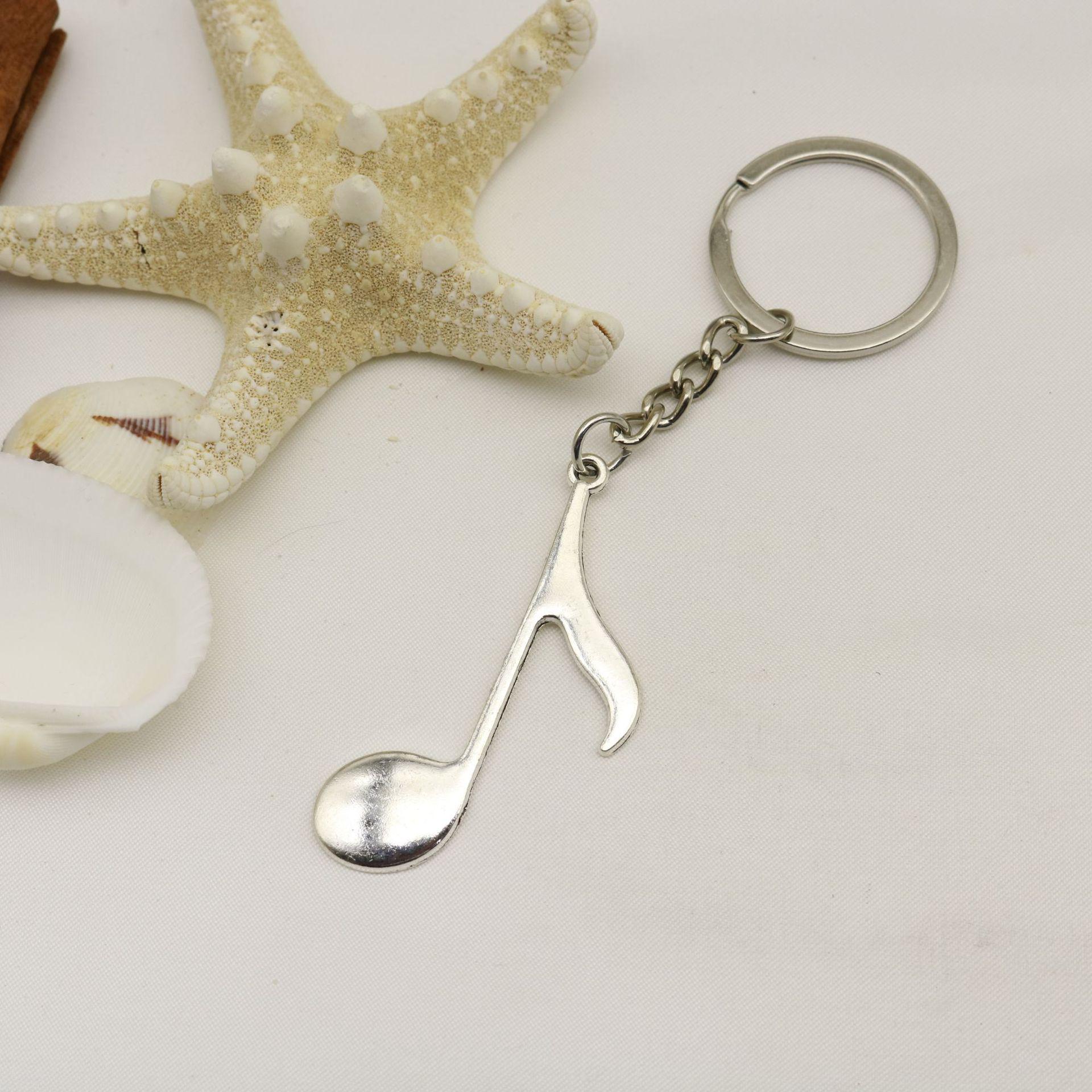 HEEIN Simple Musical Note Keychain Pendant
