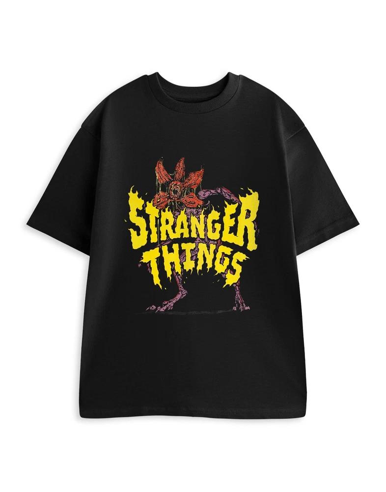 Stranger Things Short Sleeved TShirt Unisex Black Official Merch M