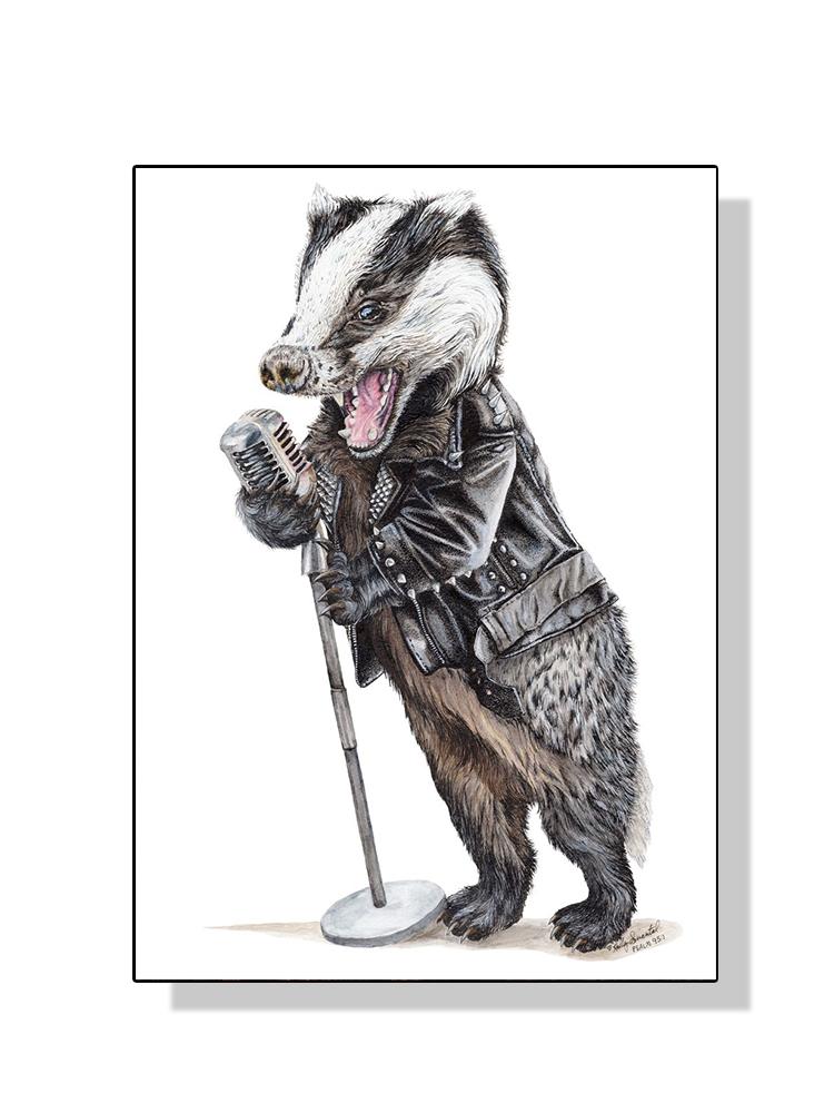 Rozmarná zvířata Campadoodle Mýval Bandita Plakát Obraz na plátně Abstraktní obraz na zeď do obývacího pokoje Domácí dekorace