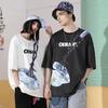 Trendy Couples' Lightning King Zip Pocket Hat & Loose Short Sleeve Combo
