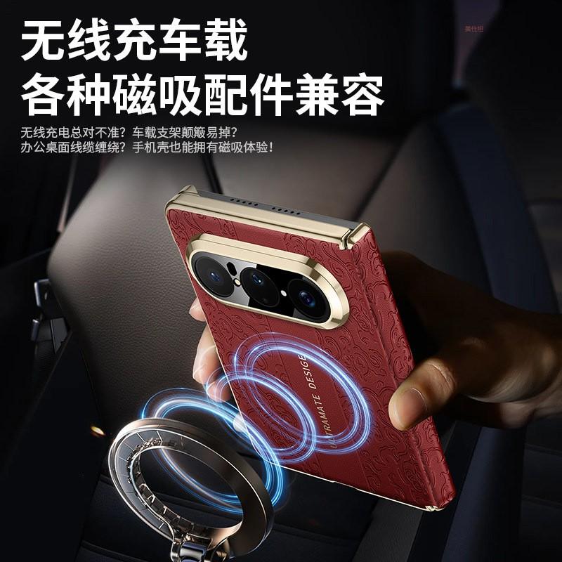 Puraxmax Magnetic Foldable Phone Case XMax Electroplated Leather Business Cover