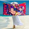 Personalized customized proof beach towel with Demon Slayer characters pattern - soft, absorbent, quick-drying, perfect swimming, camping&bathing