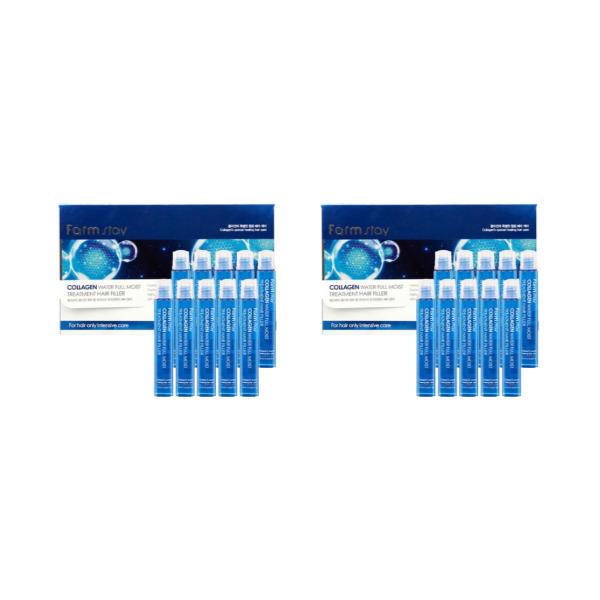 FARM STAY Collagen Water Full Moist Treatment Hair Filler 13ml X 10pcs (3 Options)