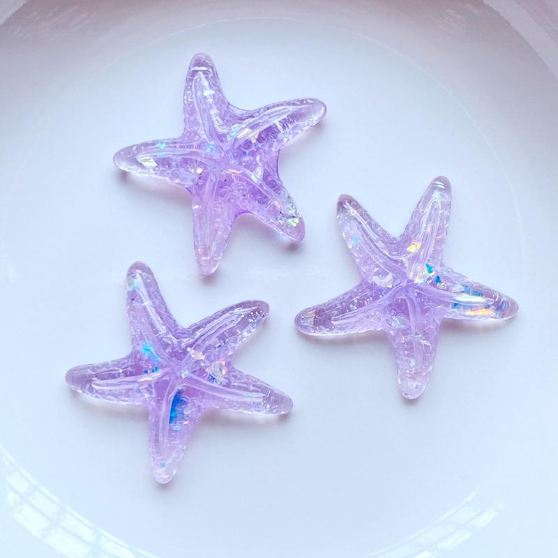 20Pcs New Cute Resin Cartoon Shining starfish Flat Back Scrapbooking DIY Jewelry Craft Decoration Accessories