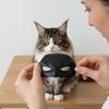 Bat Superhero Cat Mask, Black Bat Cat Cosplay Mask, Lightweight Half Face Cat Mask with Ear Holes for Photos Holiday Parties Video Shoots