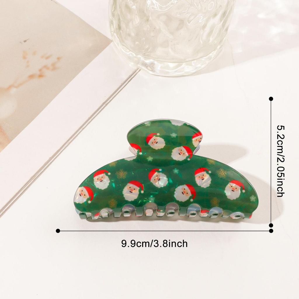 Zhuyao Christmas Large Claw Hair Clip - Festive Women's Shark Clip