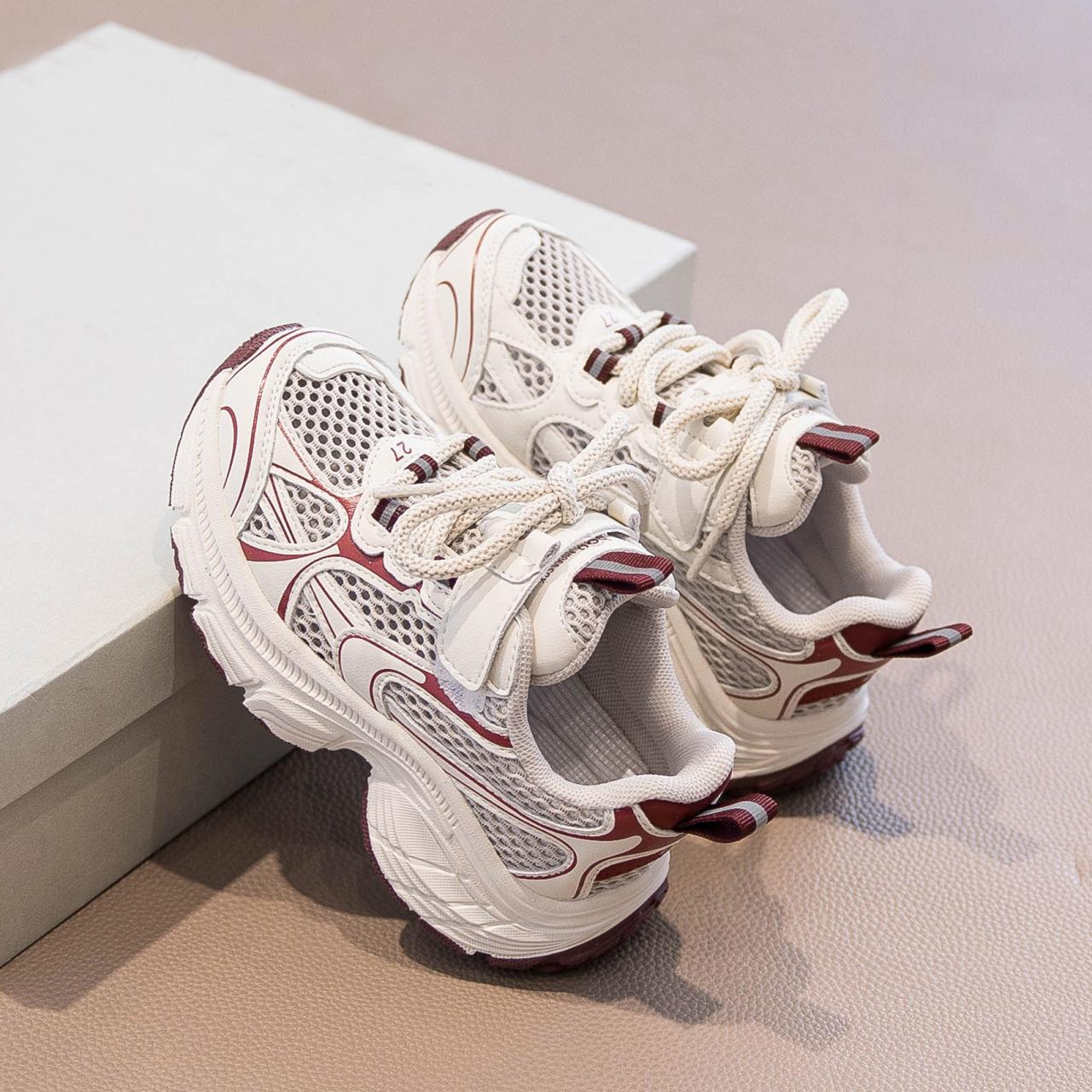 

Girls shoes 2025 spring and summer new mesh breathable children s sports shoes non-slip boys children s soft-soled dad shoes 26