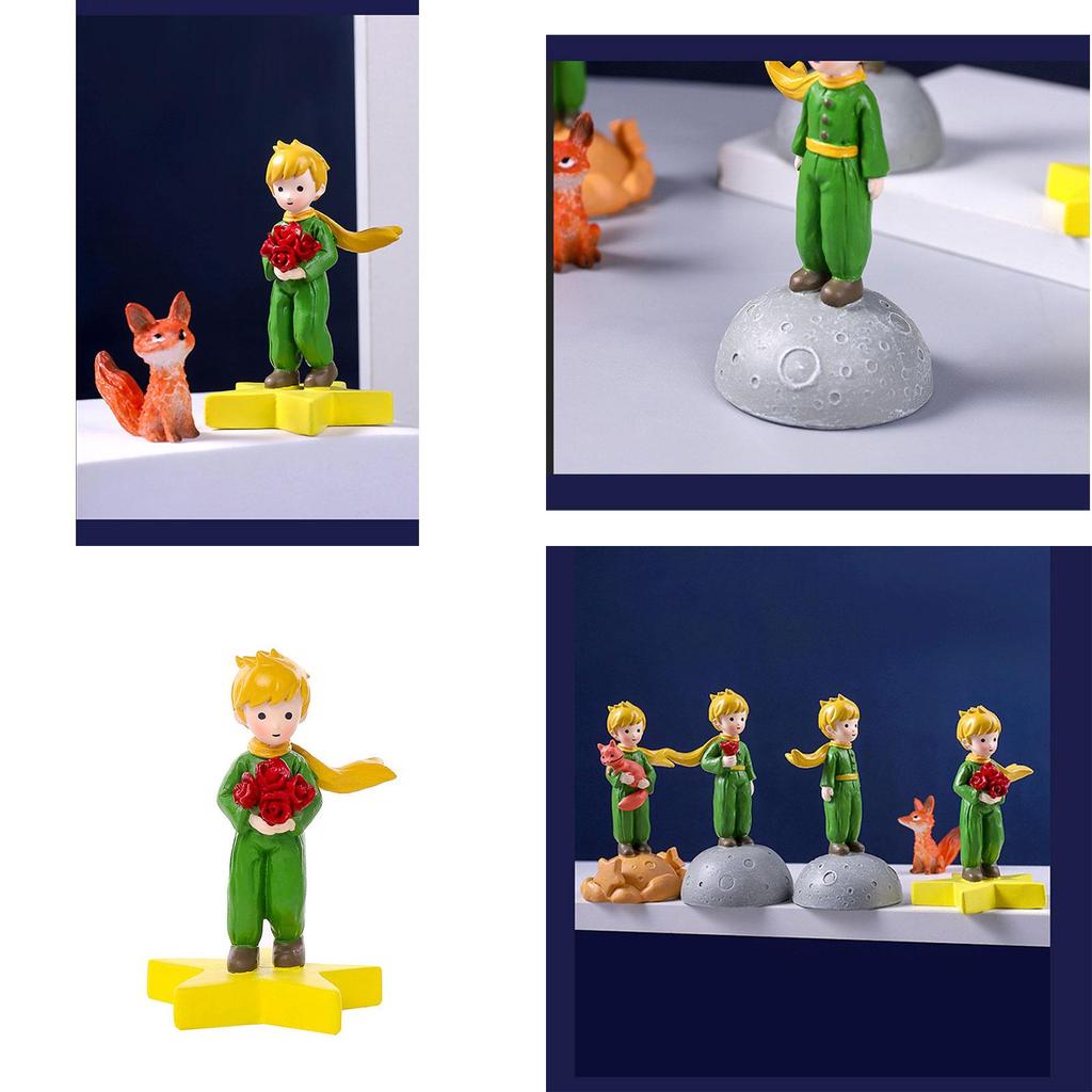 Creative New Little Prince Diy Resin Crafts Fox Cake Baking Eternal Flower Mini Ornaments