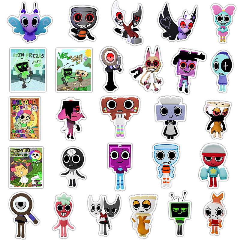 50 Pcs Dandy'S World Stickers Cute Dandy'S Stickers For Laptop And Water Bottle Girl Phone Bike Skateboard Children'S Teens Gift