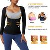 Zipper Design Sauna Suit Shirt Long Sleeve Shapewear Tank Top Slimming Body Shaper  Women