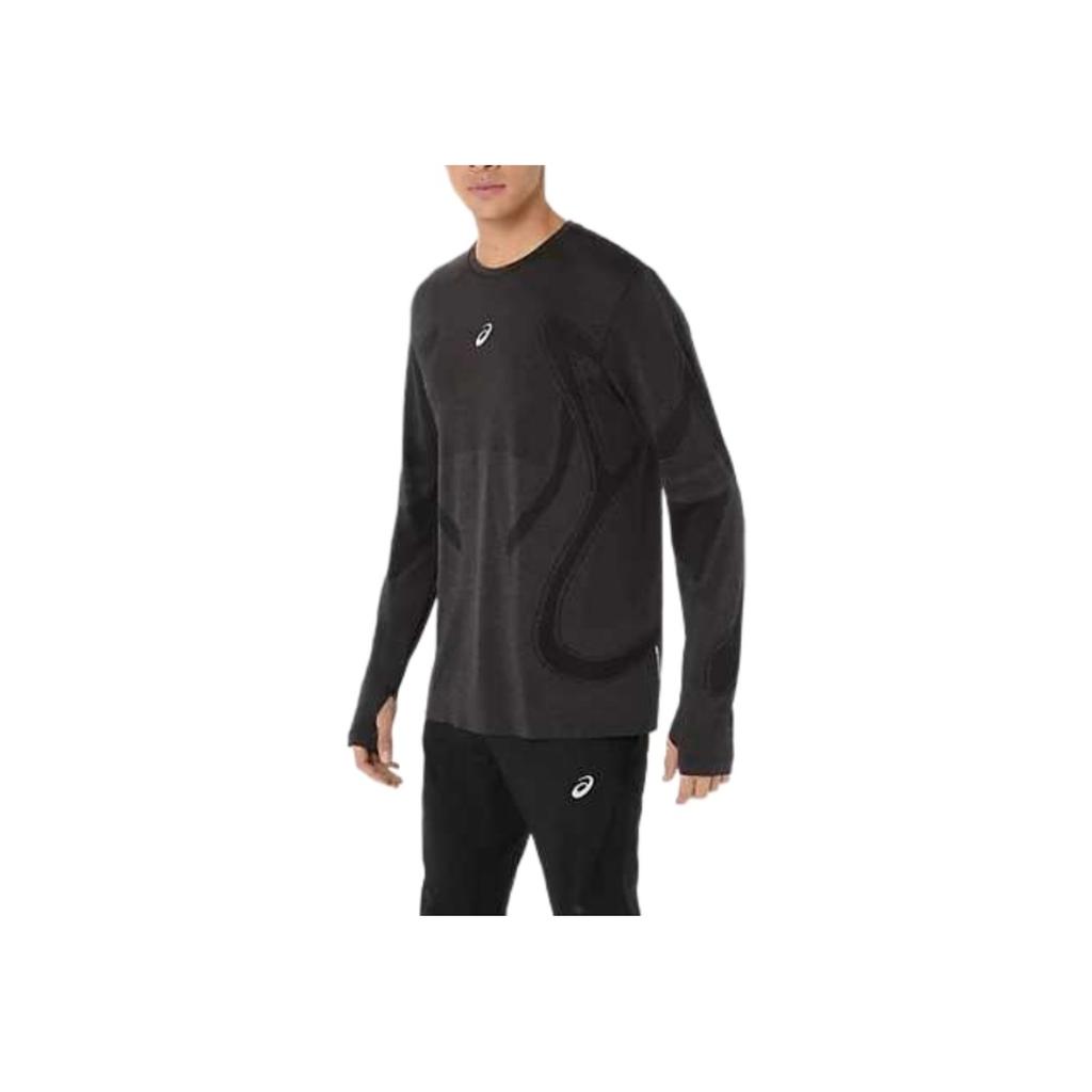 Asics Road Actibreeze™ Comfortable Versatile Trendy Long Sleeve T-Shirt Men tops Black 2011D356-001