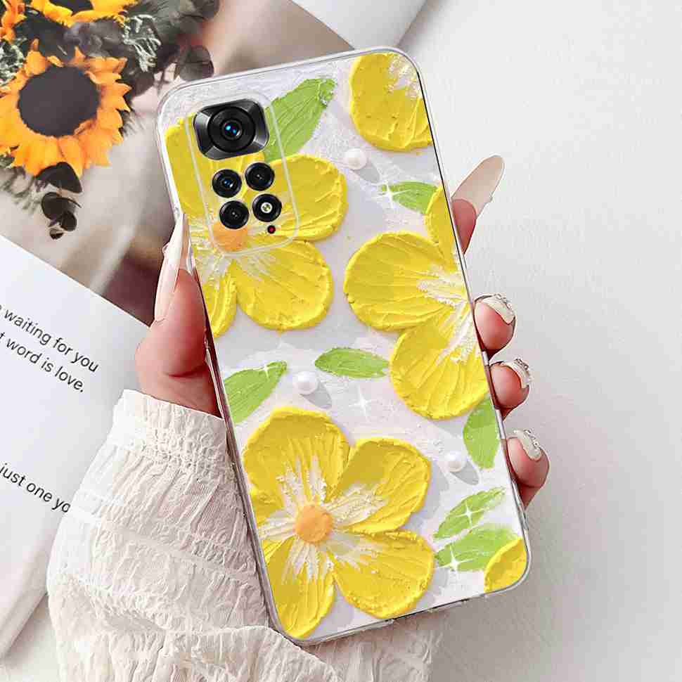 Colourful Flower For Xiaomi Redmi Note 11 4G Case Silicone Soft ShockPoof Back Cover For Redmi Note 11S Note11s Note11 4G Cases