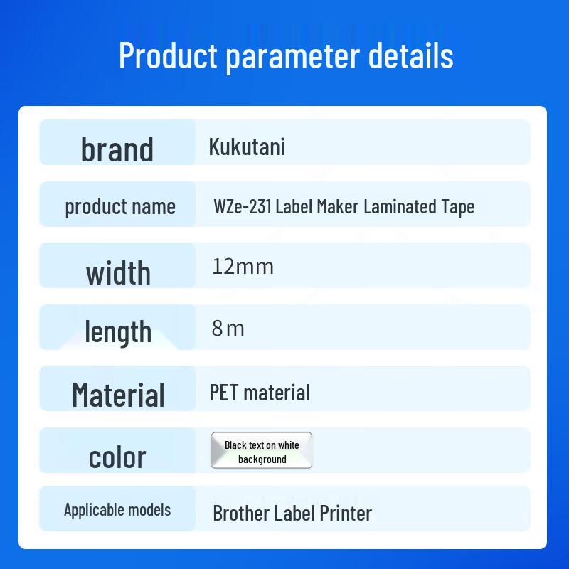 Jiuqiangu Laminated Label Tape for Brother Printers