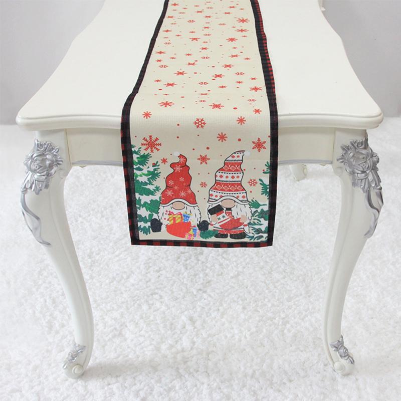 Christmas Table Runner Merry Xmas Table Cover Dining Table Decoration For Indoor Outdoor Home Party