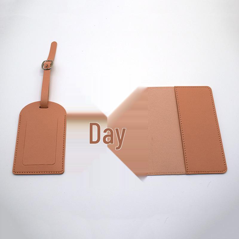 

Enhanced PU Leather Passport Holder & ID Tag Set Luggage Tag розовый