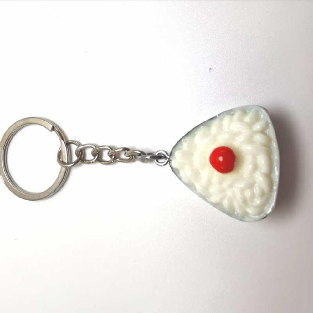 Simulation Mini Cartoon Japanese Food Keyring Japanese Rice Ball Model Pendant Decorations Crafts