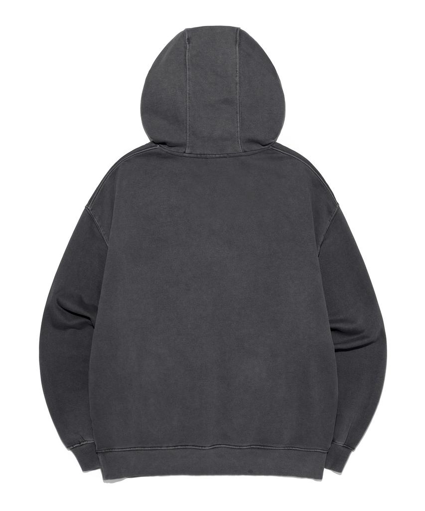 Dyed Label Hoodie Pigment Charcoal