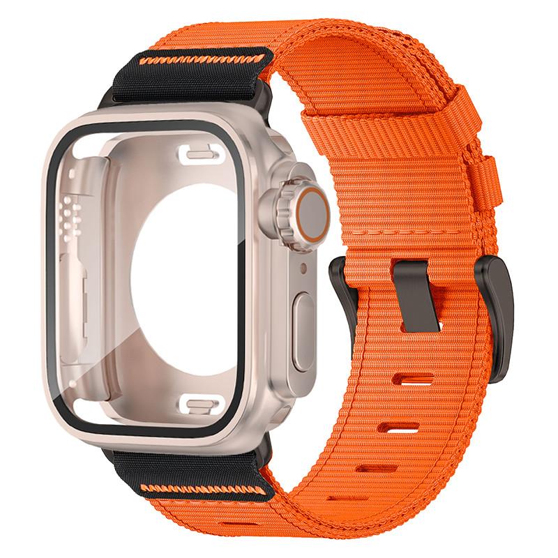 Waterpoor Protector Case+Nylon Band For Apple Watch 11 10 9 8 7 6 SE3 5 4 For Iwatch 46mm 42mm 45 44 41 40mm Scratch Resistant