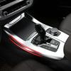 Carbon Fiber Auto Interior Gear Shift Knob Cover Multimedia Button Panel Trim Sticker Car Accessories For BMW X3 G01 X4 G02 2018