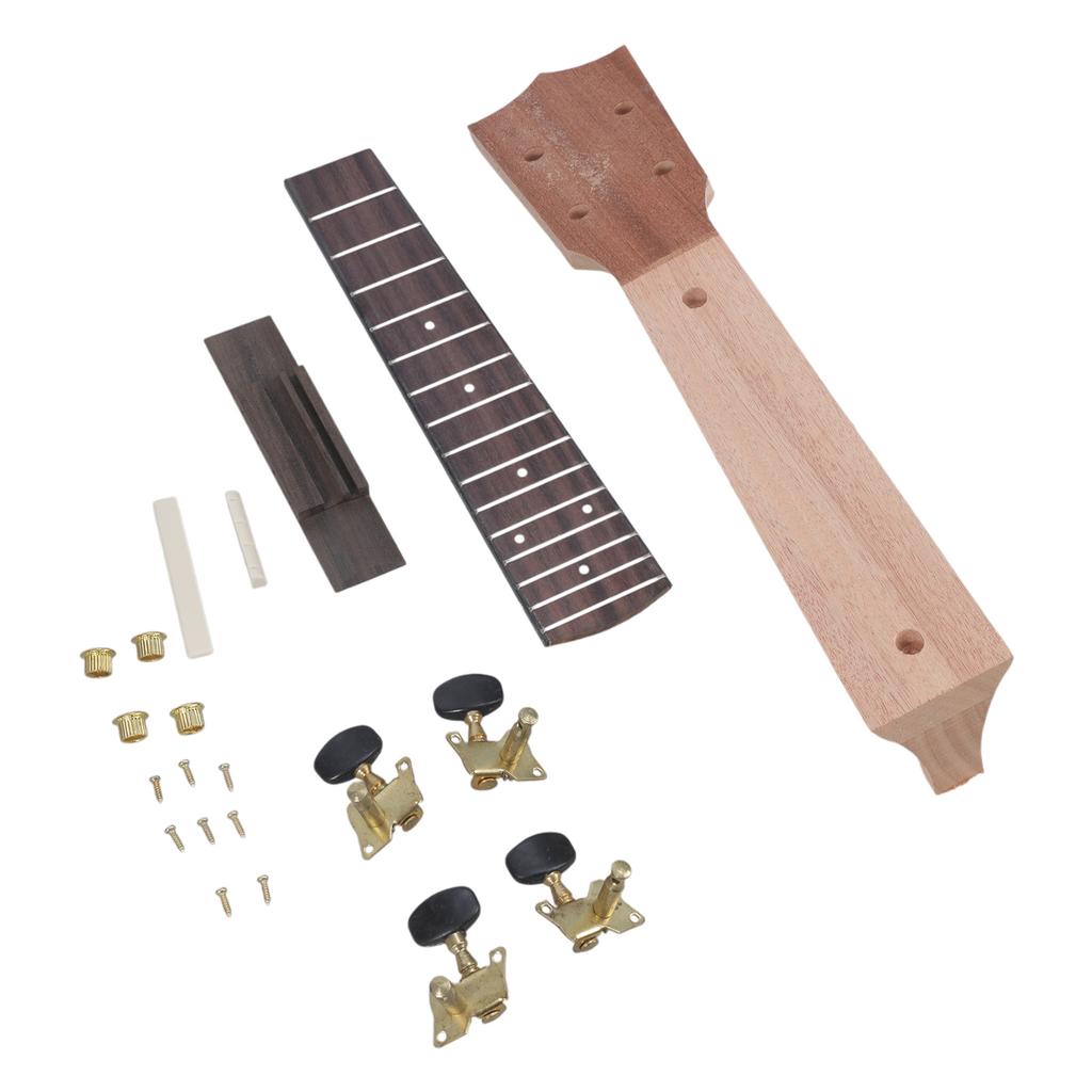 1 Sada krku s hmatníkom pre ukulele Hudobné nástroje Potreby Krk s hmatníkom pre ukulele Drevený hmatník a krk pre ukulele
