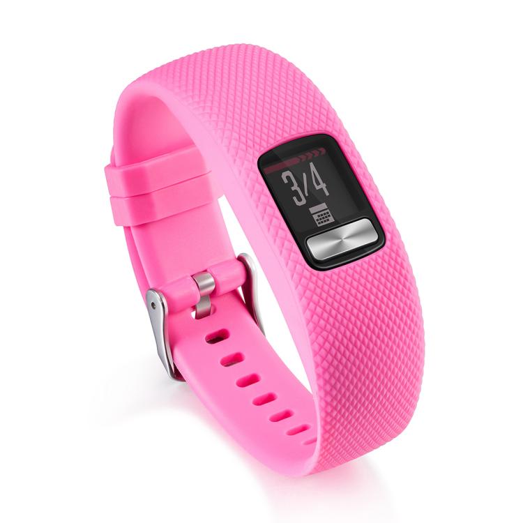 Pro Garmin Vivofit 4 xDfind Stříbrná přezka Silikonový sportovní řemínek
