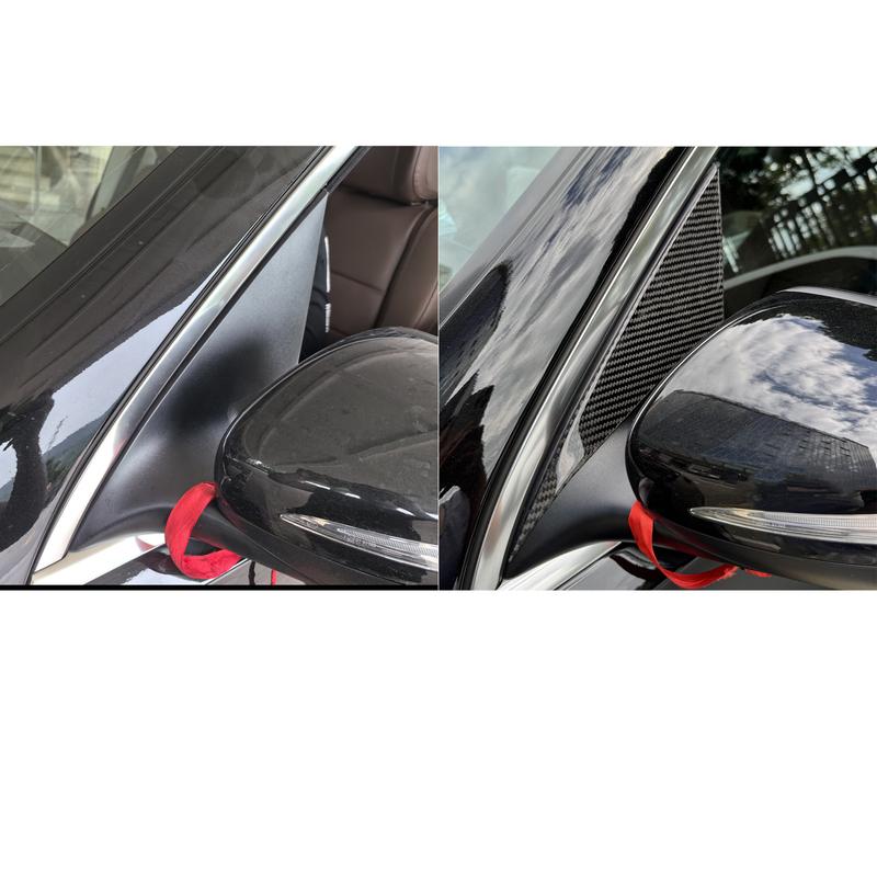 For Benz GLE W167 —2024 Carbon Fiber Car Accessories Auto Outer A-pillar Panel Cover Trim Sticker Exterior Modification