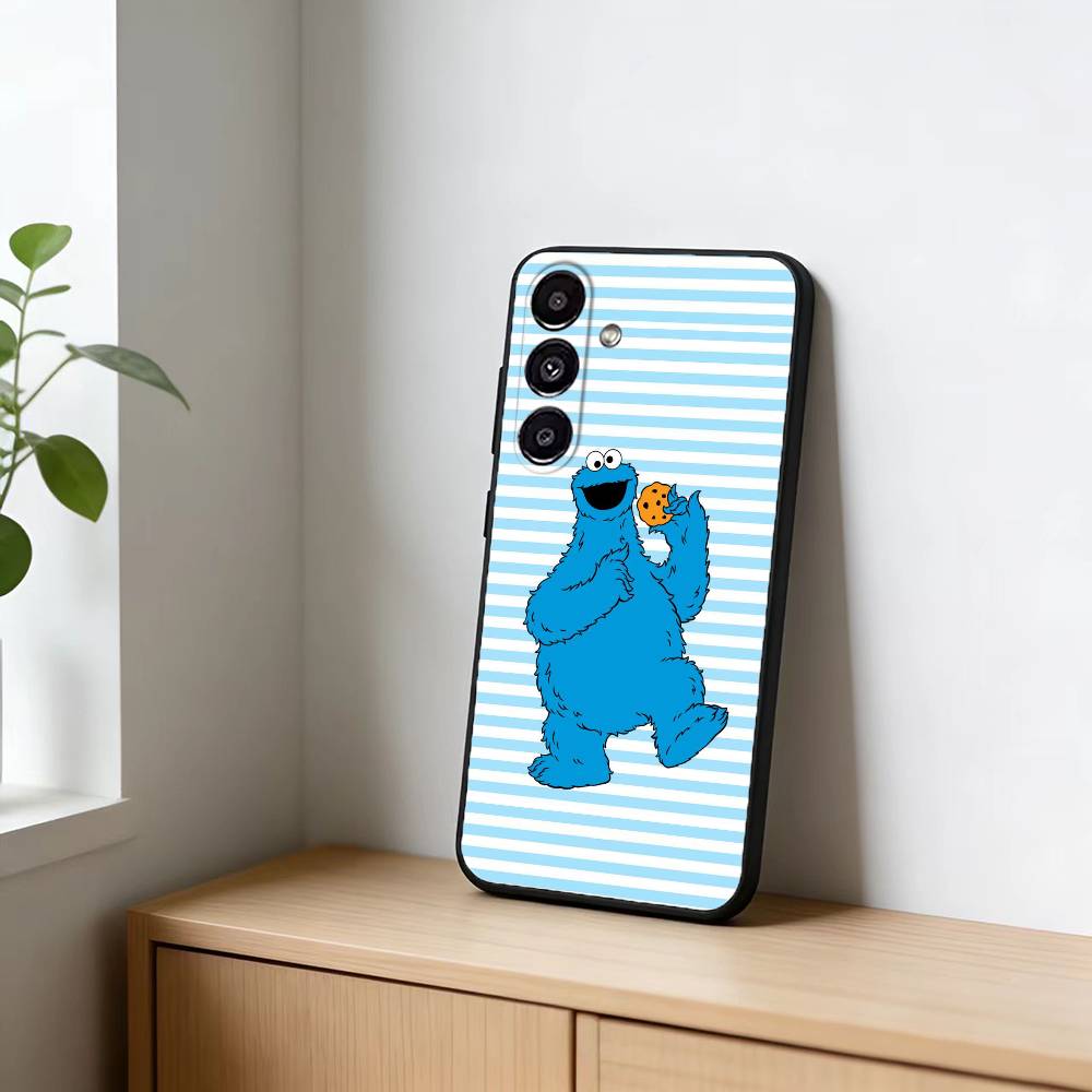 C-Cookie-M-Monster-R Funny Phone Case For Samsung Galaxy A13,21s,22,31,32,52,53,71,72,73,Soft Black Cover