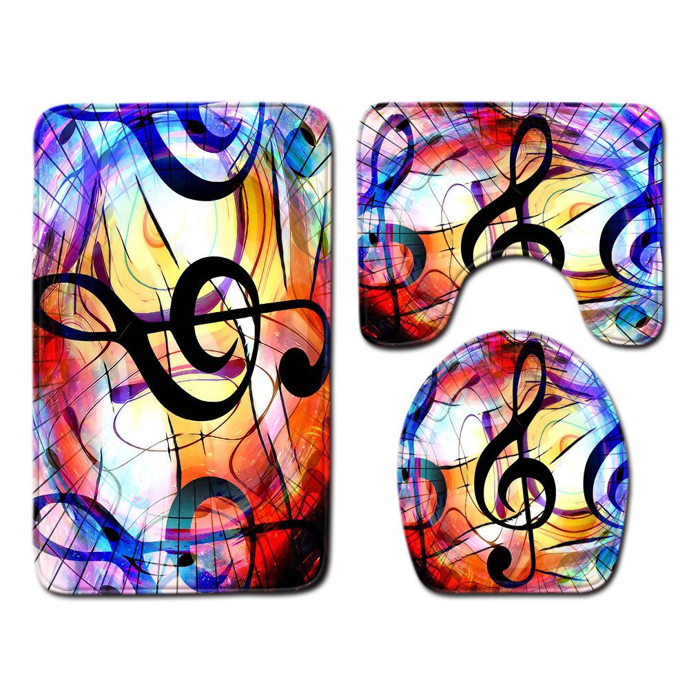 Bathroom Floor Mat Bathroom Mat Toilet Three-Piece Set