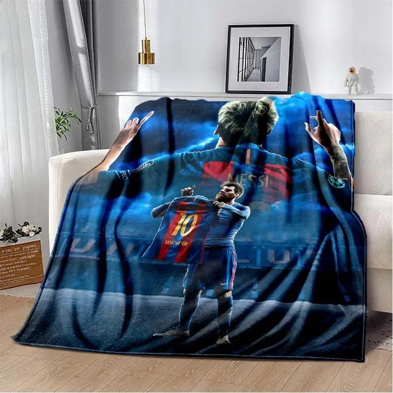Football Superstar L-Leo-Messi-i Flannel Adult and Children's Blanket Sofa Bed Decoration Blanket Portable Blanket Gift