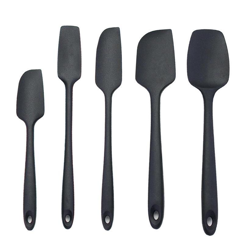Leeseph High Heat-Resistant Premium Silicone Spatula Set, Seamless Design, Non-Stick with Stainless Steel Core, Cooking/Baking