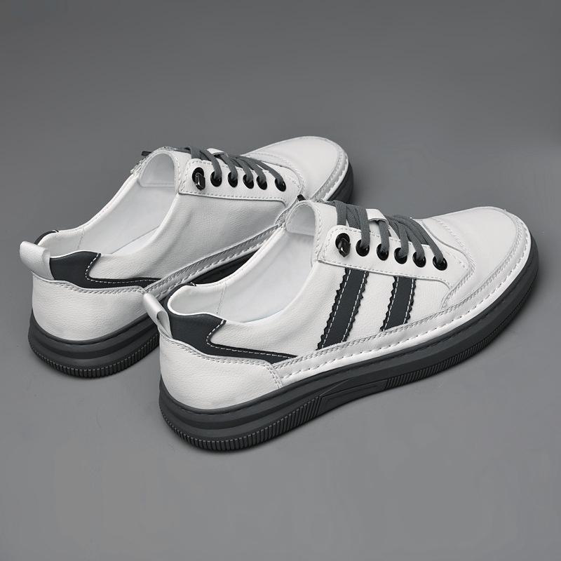 

2025 new men s board shoes British leather surface one-pedal lazy shoes versatile casual driving men s shoes 44 белый