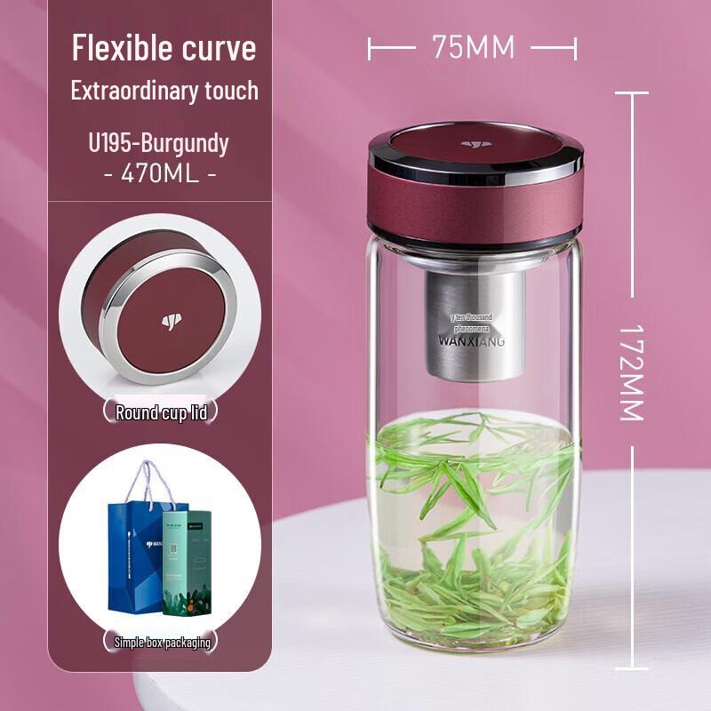 Wànxiàng Single-Layer Borosilicate Glass Cup