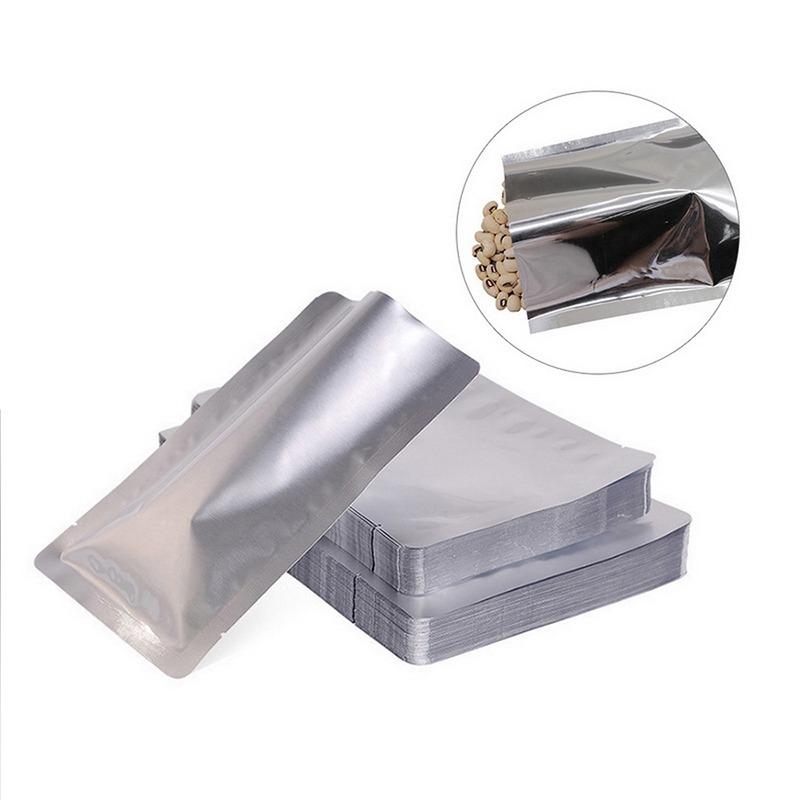 Kaufe 100pcs Large Capacity Silver Aluminum Foil Bags Vacuum Bags