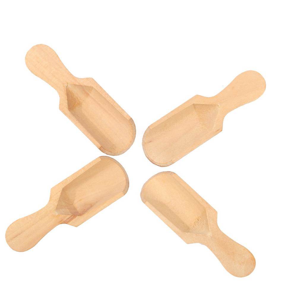 1/5PCS Small Wooden Spoon Creative Dessert Salt Spoon Children Milk Powder Measuring Spoon Wooden Cucchiaio Kitchen Accessories