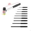 9 Pieces Pin Punch Set Carbon Steel and Kit Storage Bag for Mechanics, DIY Users, Repair,