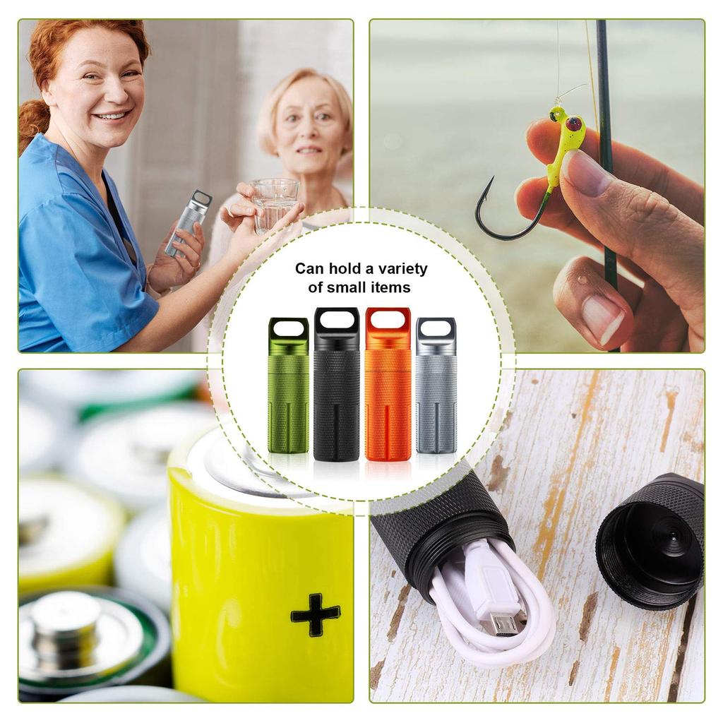 1 Packung Aluminium Outdoor Dry Container Streichholz Dichtungs Aufbewahrungskoffer Wasserdichte Pillenkapsel Fob Flasche Aluminiumlegierung