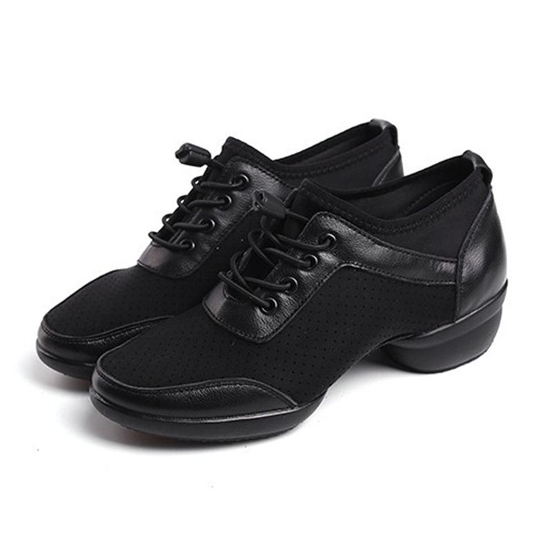 Skóra naturalna Siateczka Moda Buty do tańca Sportowe Damskie Buty jazzowe Miękka podeszwa Fitness Buty do biegania
