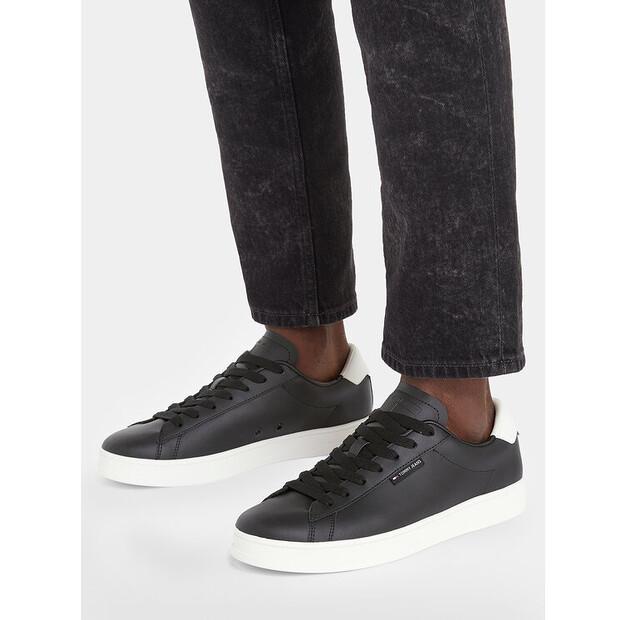 Men's Sneakers Tommy Jeans Tjm Leather Low Cupsole Em0em01374 Black