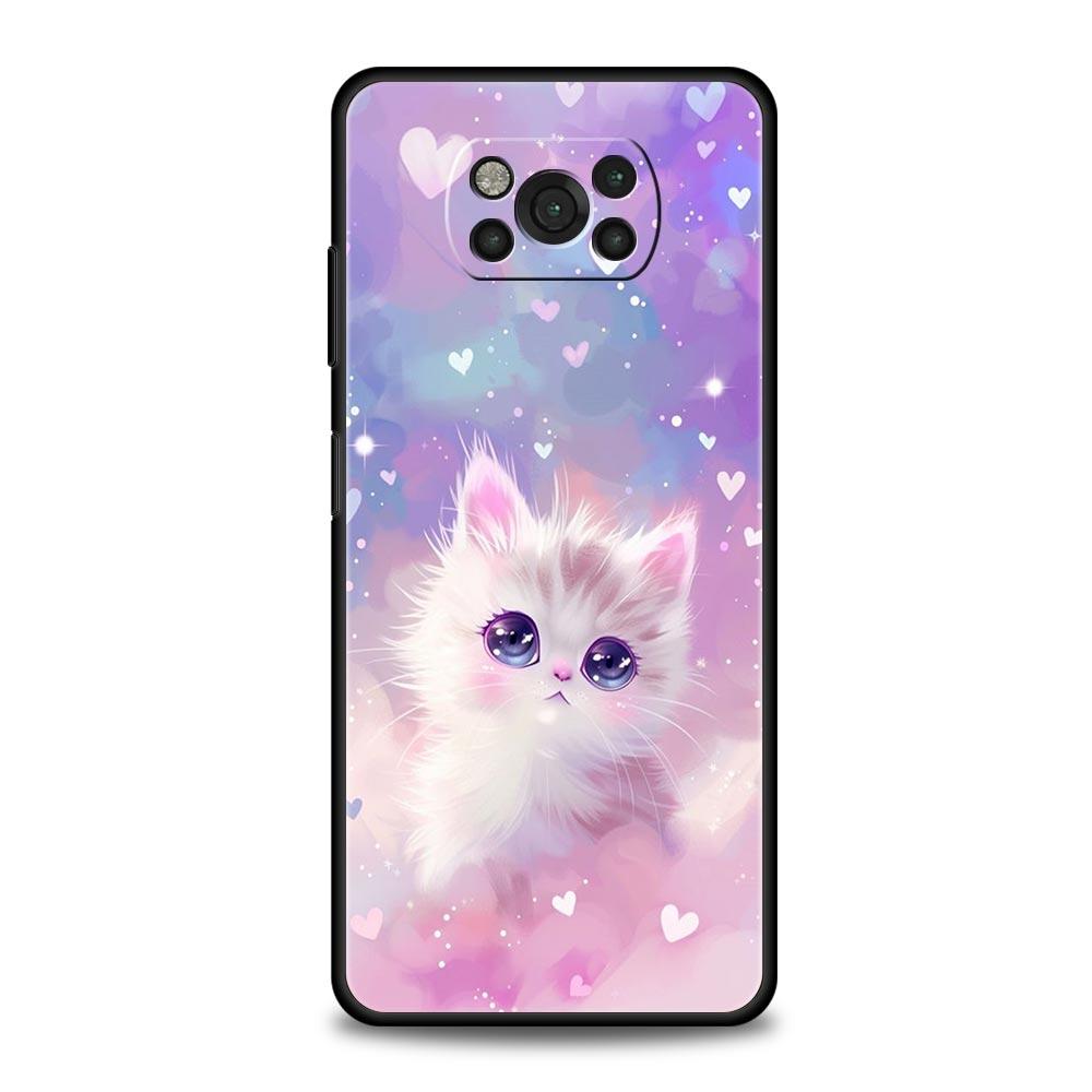 Colorful Cat Design Phone Case Cover for Xiaomi Poco F7 Ultra F6 F5 F4 F3 X6 X5 X4 X3 NFC C51 C55 M4 GT 5G Soft TPU Shell Capas