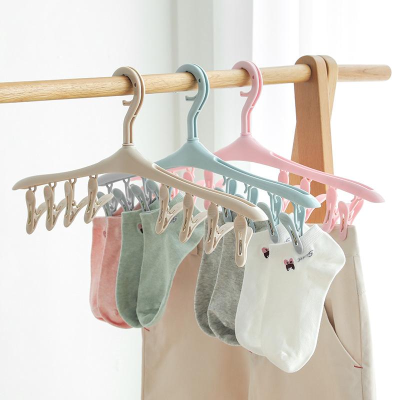 3Pcs Multi Functional Hanger Household Windproof Plastic Clip Clothes Rack Student Dormitory Sock Drying Clip