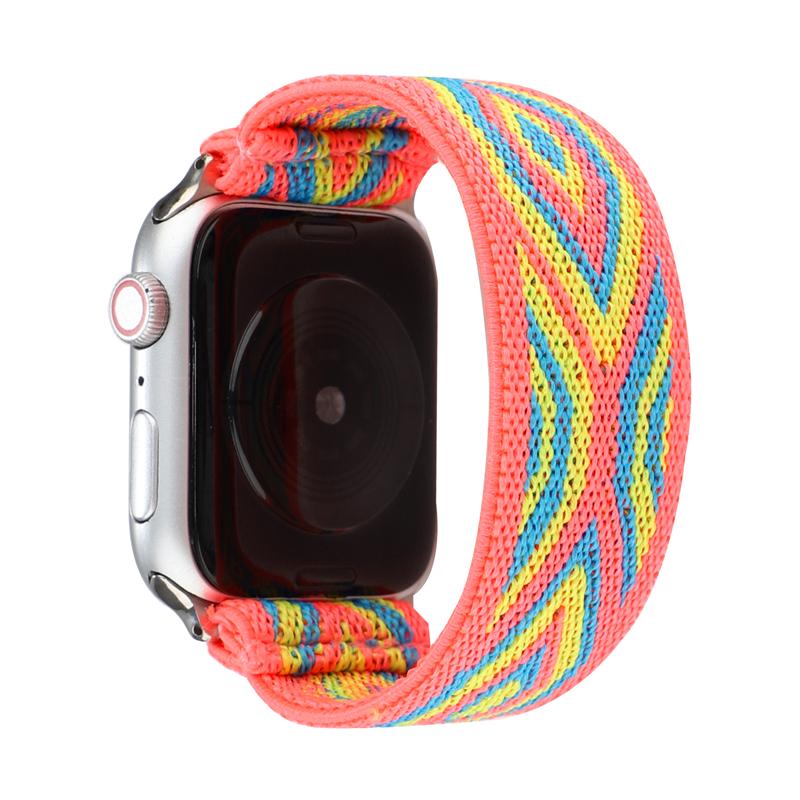 Elastic Fabric Bracelet for Apple Watch Band SE 7 6 5 4 41mm 45mm 40mm 44mm Strap for Iwatch Series 6 5 3 2 38mm 42mm Watchbands