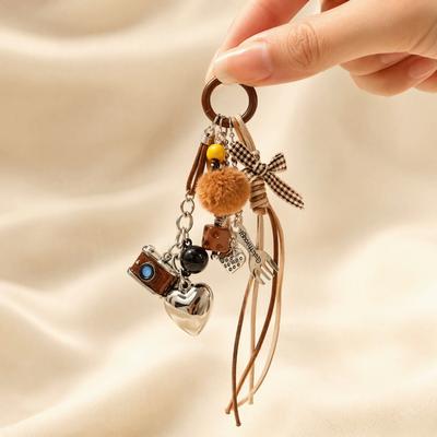 Vintage Hanging Pendant Versatile Bag Accessories Cute Resin Camera Keychain  Students