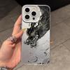 Cool Black Dragon Phone Case for Xiaomi Redmi 15C 14C 13C 12C 10 Note 15 14 13 12 Pro Plus 4G 5G Silver Hard Cover